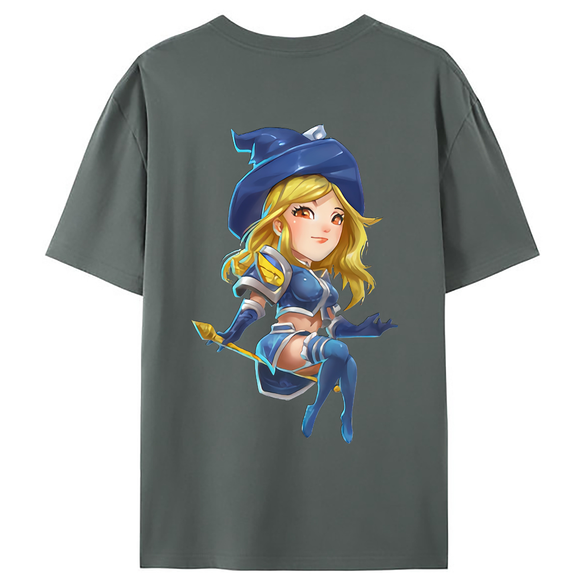（画像用） リーグ・オブ・レジェンド League of Legends LOL 綿100％ メンズ半袖Tシャツ（バックプリント） 通気性
